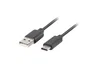 Lanberg CA-USBO-20CU-0018-BK Cable USB-A a USB-C 2.0 de 1.8 Metros para Datos y Carga, Negro