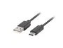 Lanberg Cable USB 2.0 con conectores USB Tipo A a USB Tipo C, 1m, Negro