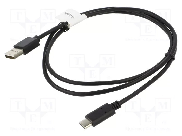 Lanberg Cable USB-A a USB Tipo-C CA-USBO-20CU-0010-BK 1m Negro QC 3.0
