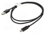 Lanberg Cable USB-A a USB Tipo-C CA-USBO-20CU-0010-BK 1m Negro QC 3.0