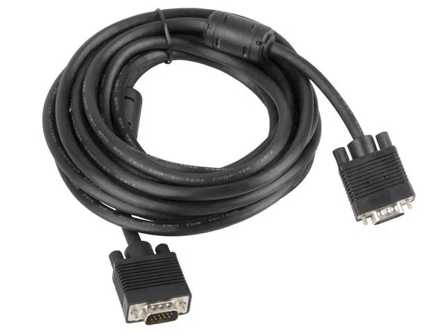 Lanberg CA-VGAC-10CC-0050-B Cable VGA 5m Macho-Macho con Ferritas, Negro, Conector D-Sub Lanberg CA-VGAC-10CC-0050-B Cable VGA 5m Macho-Macho con Ferritas, Negro, Conector D-Sub