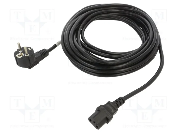 Lanberg CA-C13C-11CC-0100-BK Cable de Alimentación Schuko a IEC320 C13 10m