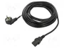 Lanberg CA-C13C-11CC-0100-BK Cable de Alimentación Schuko a IEC320 C13 10m