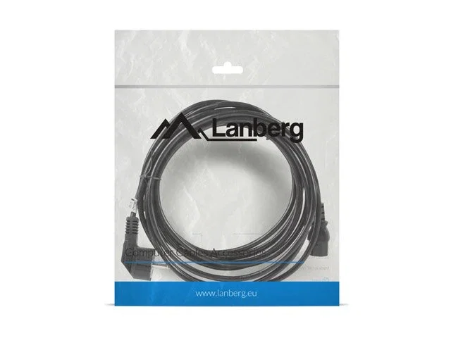 Lanberg CA-C13C-11CC-0100-BK Cable de Alimentación 10m C13 Angular y CEE7/7 Schuko