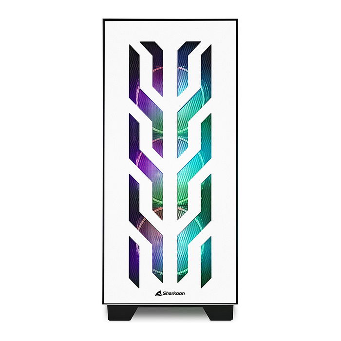 Sharkoon CA300T ATX/E-ATX Torre Blanca con Doble Cristal