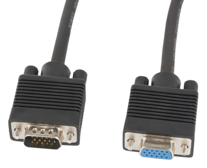Lanberg Cable VGA Macho/Hembra 1,8 m Negro CA-VGAC-10CC-0018-B+ Lanberg Cable VGA Macho/Hembra 1,8 m Negro CA-VGAC-10CC-0018-B+