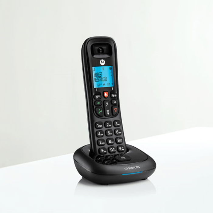 Motorola CD4001 Teléfono Inalámbrico DECT con Altavoz, Bloqueo de Llamadas y Pantalla LCD 1.8" - Negro