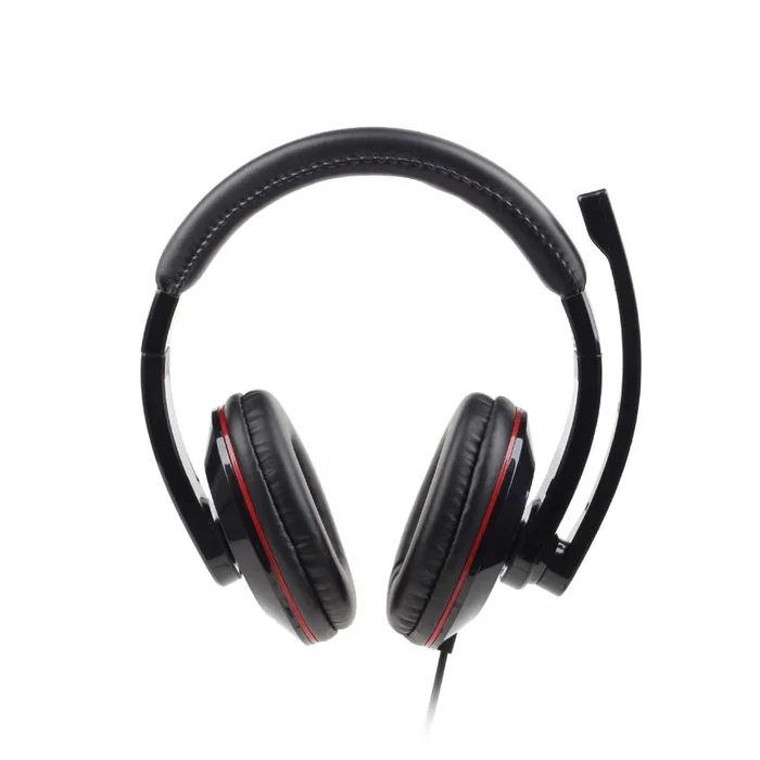 Gembird MHS-U-001 Auriculares con Micrófono USB, Estéreo, Diadema Circumaural Ajustable, Negro, Ideal para Música, Juegos y Llamadas