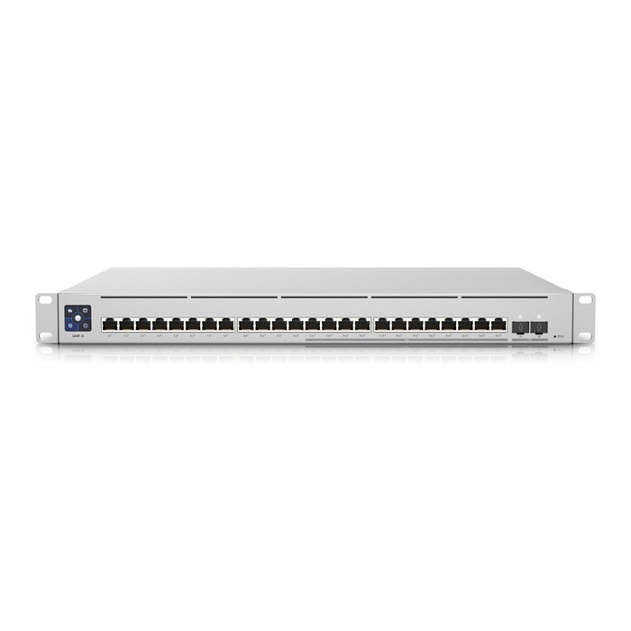 Ubiquiti Unifi USW-ENTERPRISE-24-POE Switch Gestionado con PoE+, 24 Puertos RJ-45 2.5G, 2 SFP+, 400W, Bloque de Alimentación, Modelo Europeo