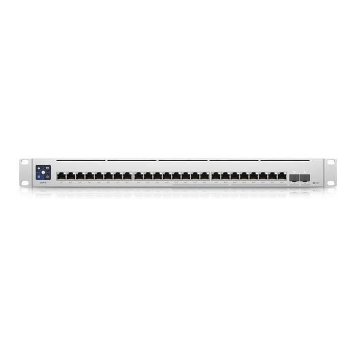 Ubiquiti Unifi USW-ENTERPRISE-24-POE Switch Gestionado con PoE+, 24 Puertos RJ-45 2.5G, 2 SFP+, 400W, Bloque de Alimentación, Modelo Europeo
