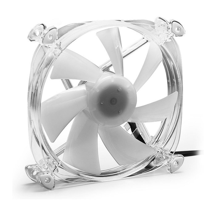 Sharkoon Ventilador SHARK Disc PWM RGB Transparente 120mm Conector 3-pin + 4-pin