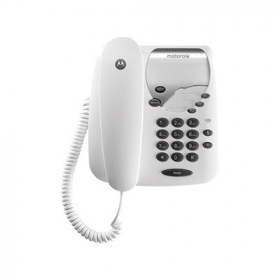 Motorola CT1 Teléfono Analógico Fijo Negro con Cable, Sin Pantalla, Listín 20 Contactos Motorola CT1 Teléfono Analógico Fijo Negro con Cable, Sin Pantalla, Listín 20 Contactos