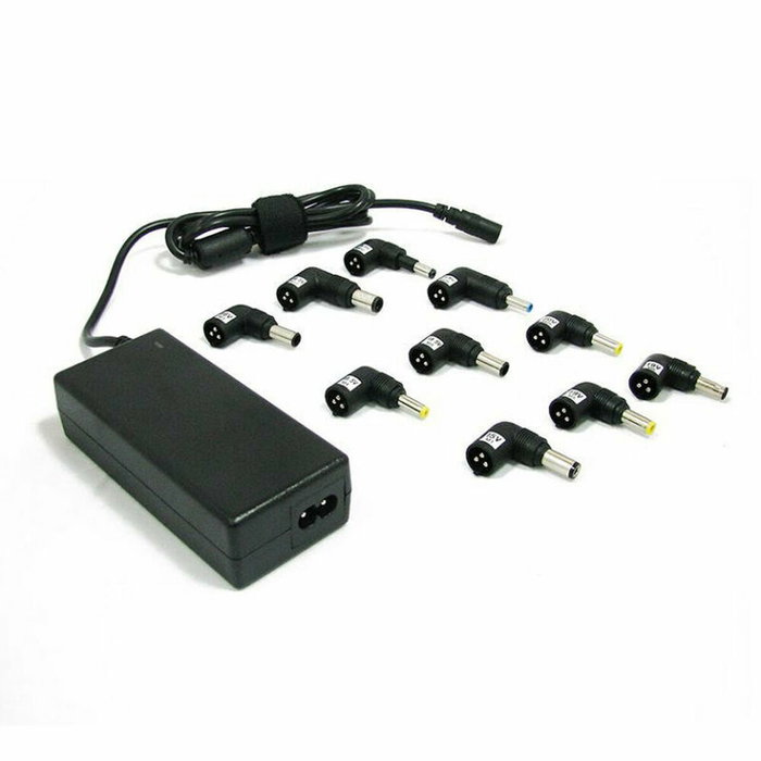 Leotec Cargador de Portátil Universal 70W con 10 Conectores y Voltaje Automático (15-20V) Black