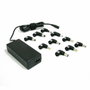 Leotec Cargador de Portátil Universal 70W con 10 Conectores y Voltaje Automático (15-20V) Black