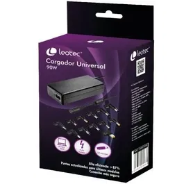 Leotec LENCSHOME06 Adaptador e Inversor de Corriente Interior Negro para Portátiles Universal