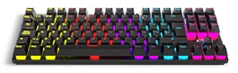 Krom Kasic TKL Teclado Mecánico Gaming Español Tenkeyless con Switches Red, Retroiluminación RGB Rainbow, Antighosting, 87 Teclas, Negro, USB
