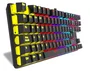 Krom Kasic TKL Teclado Mecánico Gaming Español Tenkeyless con Switches Red, Retroiluminación RGB Rainbow, Antighosting, 87 Teclas, Negro, USB
