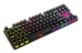 Krom Kasic TKL Teclado Mecánico Gaming Español Tenkeyless con Switches Red, Retroiluminación RGB Rainbow, Antighosting, 87 Teclas, Negro, USB