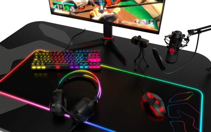 Krom Kasic TKL Teclado Mecánico Gaming Español Tenkeyless con Switches Red, Retroiluminación RGB Rainbow, Antighosting, 87 Teclas, Negro, USB