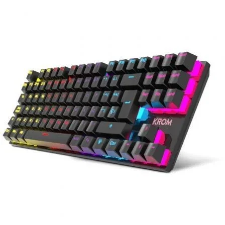 Krom KASIC Teclado Gaming Español TKL Rainbow RGB Red Switch USB