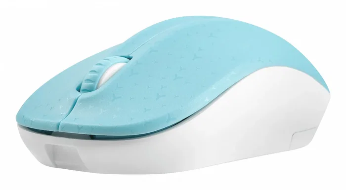 Natec NMY-1651 Ratón Inalámbrico Ambidextro para Oficina, Bluetooth, 1600 DPI, Azul y Blanco, Compatible con Windows, Linux y Android