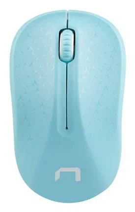 Natec NMY-1651 Ratón Inalámbrico Ambidextro para Oficina, Bluetooth, 1600 DPI, Azul y Blanco, Compatible con Windows, Linux y Android