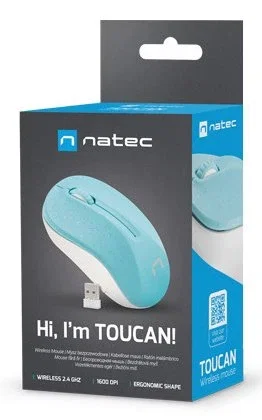Natec Toucan NMY-1651 Ratón Inalámbrico Ambidextro Azul y Blanco Natec Toucan NMY-1651 Ratón Inalámbrico Ambidextro Azul y Blanco