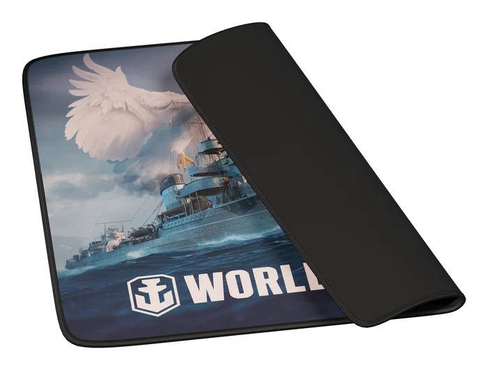 Genesis Alfombrilla Gaming NPG-1738 Carbon 500 World of Warships - Superficie Speed, Bordes Cosidos, Antideslizante, Resistente al Agua, 300x250mm - Incluye Código Bonus Exclusivo
