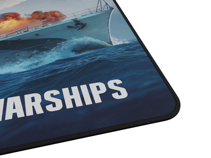 Genesis Alfombrilla Gaming NPG-1738 Carbon 500 World of Warships - Superficie Speed, Bordes Cosidos, Antideslizante, Resistente al Agua, 300x250mm - Incluye Código Bonus Exclusivo