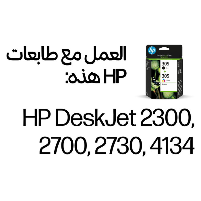 HP Pack de 2 cartuchos de tinta 305 Negro y Tricolor