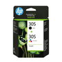 HP Pack de 2 Cartuchos de Tinta Original 305 Negro y Tricolor (6ZD17AE) تقدير ~220 páginas total