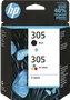HP 305 Pack de 2 Cartuchos de Tinta Original (Negro y Tricolor) 6ZD17AE