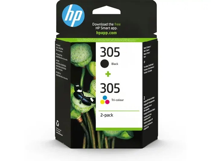 HP 305 Multipack de 2 Cartuchos de Tinta Negro y Tricolor HP 305 Multipack de 2 Cartuchos de Tinta Negro y Tricolor