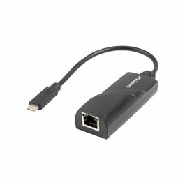 Lanberg NC-1000-02 Adaptador USB Tipo C a RJ-45 Negro