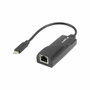 Lanberg NC-1000-02 Adaptador USB Tipo C a RJ-45 Negro