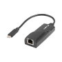 Lanberg NC-1000-02 Adaptador USB Tipo C a RJ-45 Negro