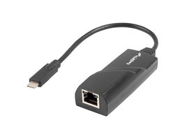 Lanberg Adaptador Usb Tipo C 3.1 a Rj-45 Negro 0,15m Nc-1000-02