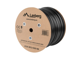 LANBERG LCU6-30CU-0305-BK Cable de Red Cat6 U/UTP Negro 305 m