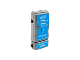 LANBERG NT-0403 Comprobador de Cables de Red y Alimentación PoE Azul RJ-11 RJ-45 USB