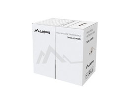 Lanberg Bobina de Cable de Red Ethernet LAN Cat6 UTP 23 AWG Cobre Sólido - 305 Metros Gris