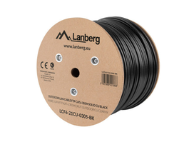 Lanberg LCF6-21CU-0305-BK Cable de Red Negro 305 m Cat6 F/UTP (FTP)