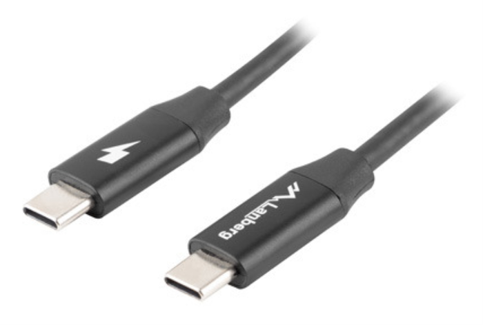 Lanberg Cable USB-C a USB-C 2.0 de 1 m, Carga Rápida, Negro