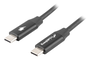 Lanberg Cable USB-C a USB-C 2.0 de 1 m, Carga Rápida, Negro