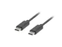 Lanberg Cable USB Tipo-C 3.1 Gen 1 Macho a Macho 1.8m Negro - CA-CMCM-31CU-0018-BK