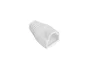 Lanberg PLB-1000-W Funda Protectora Sujetacables para Conector RJ-45, Blanco, PVC, Pack de 100 Unidades