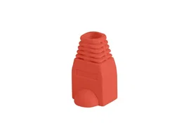 Lanberg PLB-1000-R Funda Protectora / Sujetacables para Conector RJ-45, Color Rojo, PVC, Pack de 100 Unidades