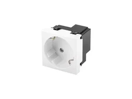 Lanberg AC-4545SW-F-W Roseta de Pared Tipo F (Schuko) Blanca 250V 16A Blanco 1 Enchufe - Policarbonato