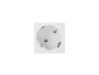 Lanberg AC-4545SW-F-W Roseta de Pared Tipo F (Schuko) Blanca 250V 16A Blanco 1 Enchufe - Policarbonato