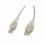 Lanberg Cable USB-A Macho a USB-B Macho CA-USBA-12CC-0018-TR 1,8m Transparente