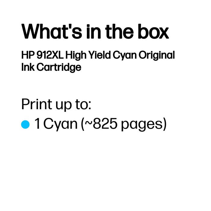 HP 912XL Cartucho de tinta Cian de alta capacidad